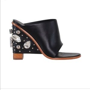 Tibi Britt Crystal Mule Wedge-size 40-never worn